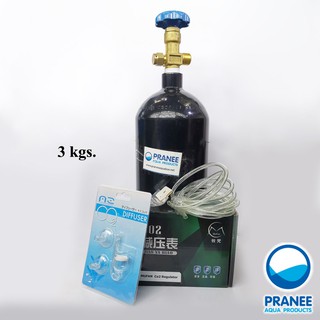 ถังคาร์บอน CO2 ขนาด 3 kgs. Regulater Mufan ไม่มี Solenoidพร้อมอุปกรณ์ช้งาน