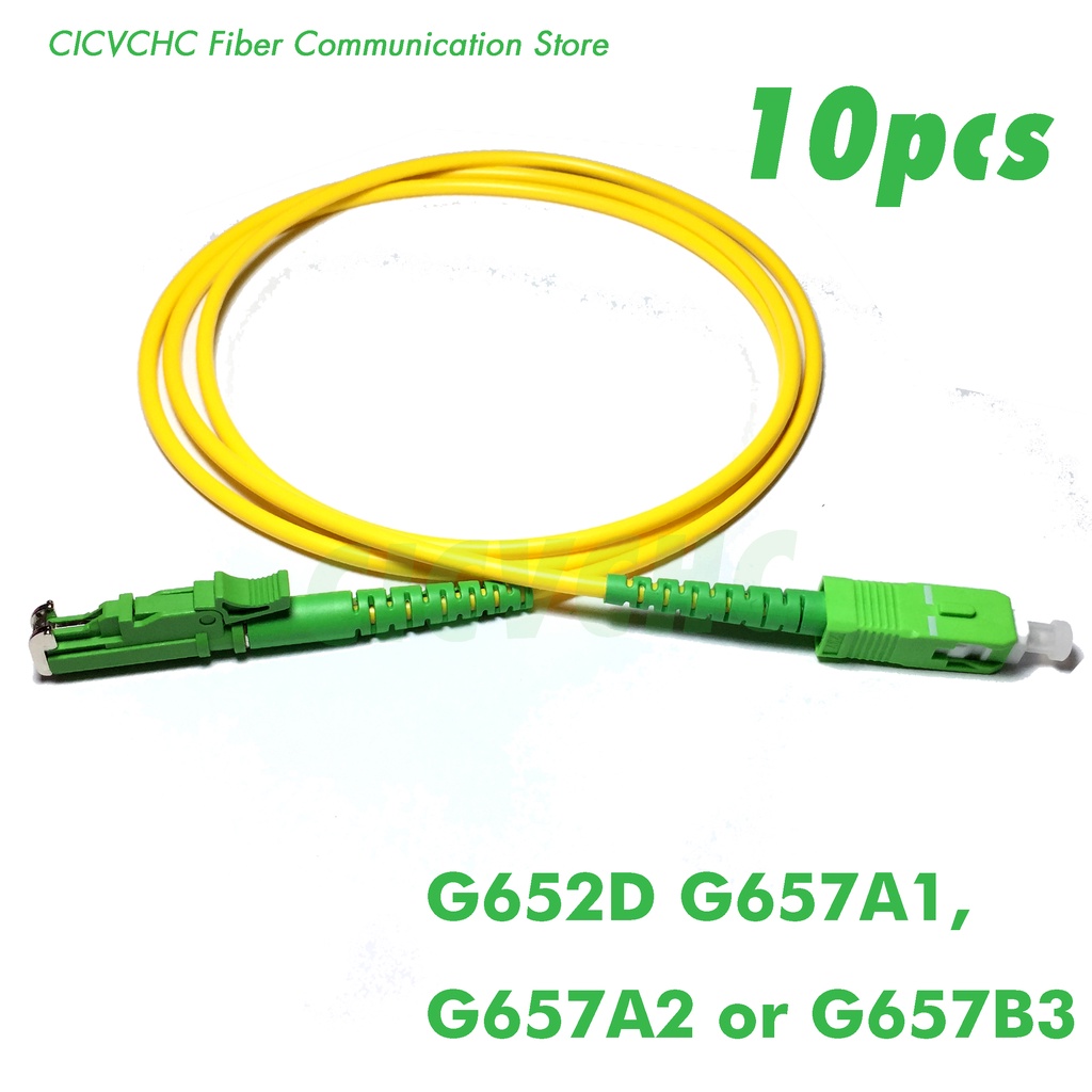 10pcs LSH(E2000)/APC-SC/APC Fiber Patchcord-Single Mode- G657B3, G657A2, G657A1 or G652D-3.0mm Cable