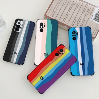 เคสโทรศัพท์มือถือ ซิลิโคน ไล่โทนสีรุ้ง สําหรับ Xiaomi Redmi Note 10 10S 10T Note 10 Pro K40 POCO X3 GT F3 M3