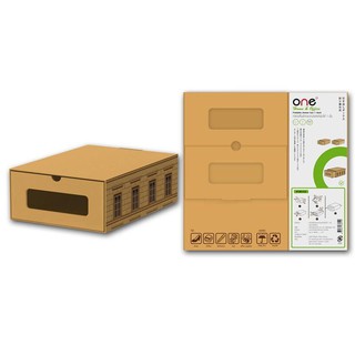 กล่องลิ้นชักอเนกประสงค์พับได้ใหญ่ 1 ชั้น ลายตึก ONE/Multipurpose drawer box, 1-storey, building design ONE