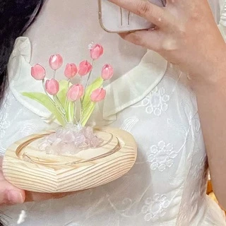 ดอกไม้อมตะ DIY ทิวลิป สวยงาม ไฟกลางคืน ตกแต่งห้อง ของขวัญวันเกิด