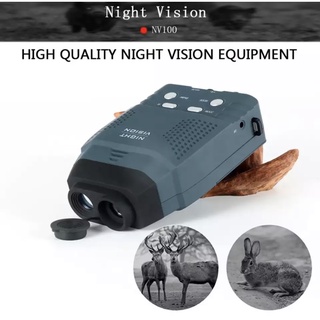 NV100 Night Vision 5X อินฟราเรดดิจิตอลกล้อง Vedio 200M Monocular ขอบเขตการล่าสัตว์ยุทธวิธี Infrared Night Vision