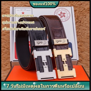 [ส่วนลดของแท้] Hermes เข็มขัดผู้ชาย เข็มขัดลำลอง เข็มขัดธุรกิจ เข็มขัดผู้ชายหนังแท้แบรนด์ เข็มขัดผู้ชายแฟชั่นเกาหลี