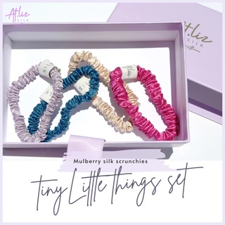 ยางรัดผมผ้าไหมมัลเบอร์รี่ Atlizsilk TinyLittle things set