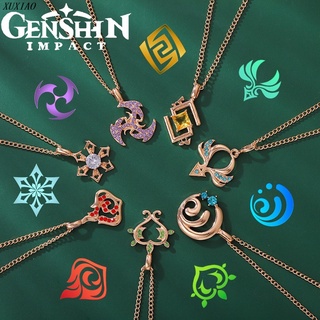 เครื่องประดับ สร้อยคอ ลายเกม "Genshin" 7 องค์ประกอบ สําหรับเพื่อน