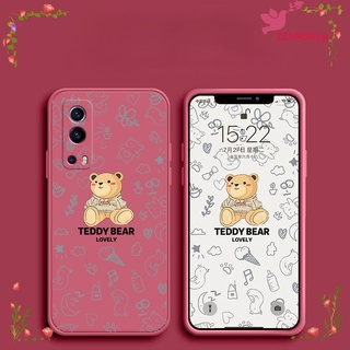 เคส Huawei Y9 Y9s Y9 Prime 2019 เคสโทรศัพท์ซิลิโคน TPU นิ่ม เรียบง่าย การ์ตูนหมี ขอบตรง ฝาครอบป้องกัน