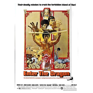 โปสเตอร์ หนัง ไอ้หนุ่มซินตึ๊ง Enter the Dragon (1973) 龍爭虎鬥 POSTER 24x35” นิ้ว Bruce Lee Action Movie Kung Fu