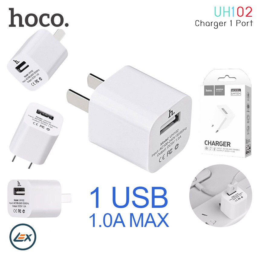 Hoco รุ่น UH102 Adapter หัวชาร์จ หัวชาร์จเร็ว ชาร์จเร็ว ราคาถูก ของแท้100%