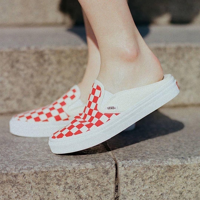 Vans รองเท้าผ้าใบ Classic Slip-On Mule Checkerboard (2สี) ราคา ถูกที่สุด ดีลบีเคเค แกลเลอรีภาพที่ 8