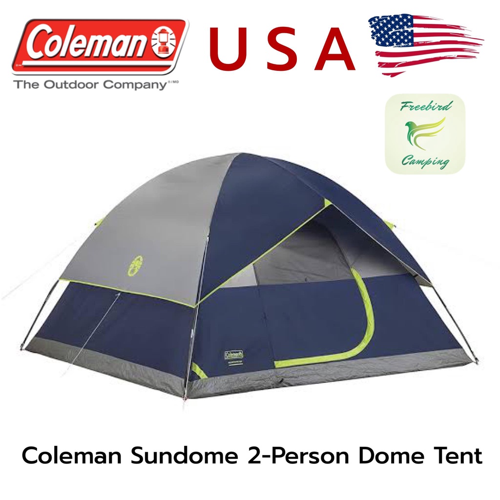 เต็นท์ COLEMAN Sundome 2-Person Dome Tent Navy เต็นท์แคมปิ้ง อุปกรณ์แคมป์ปิ้ง อุปกรณ์เดินป่า แคมป์ camp camping outdoor