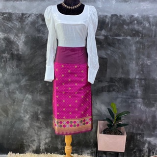 ผ้าไหมสำเร็จรูป ผ้าถุงผ้าซิ่นลาวประยุคต์ แฟชั่นผ้าไทยสมัยนิยม สีสันสดใส งานดี งานคุณภาพ /ผ้าไหมลาวทอเครื่อง
