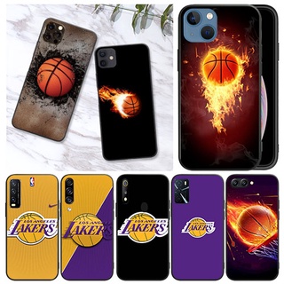 เคสโทรศัพท์มือถือแบบนิ่ม ลายบาสเก็ตบอล Love Sport สีดํา สําหรับ Realme C2 C3 C12 C15 C11 2020 C11 2021