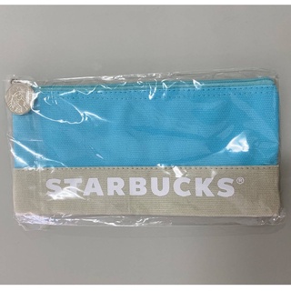 Starbucks blue bag กระเป๋าใส่เครื่องเขียน สีฟ้าลายจุด ของแท้ พร้อมส่ง!!!