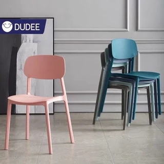 DUDEE เก้าอี้สไตล์นอร์ดิก DD80 พลาสติกขึ้นรูป หลากหลายสีสัน รับน้ำหนักได้ดี ราคาถูกสุด!!!!
