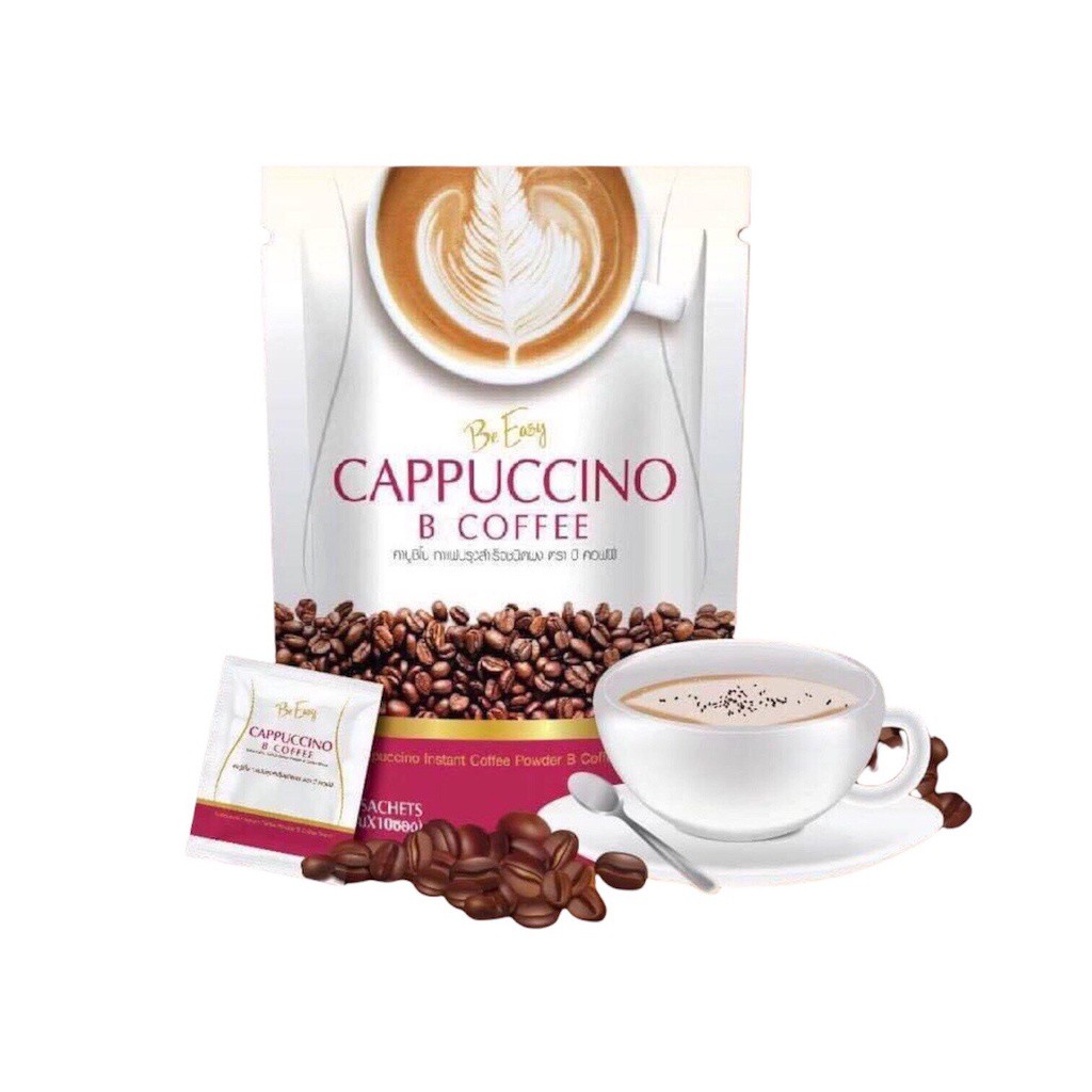 กาแฟนางบี บีคอฟฟี่ Cappuccino B Coffee 10ซอง บี คอฟฟี่ นางบี Be Easy