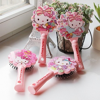 (พร้อมส่ง) หวีนวดผม ด้ามจับยาว ลายการ์ตูน Hello Kitty น่ารัก สําหรับเด็กผู้หญิง