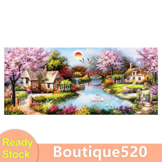 Bou 11CT ชุดCross Stitch ผ้าแคนวาสปักครอสติสพิมพ์ลายสําหรับตกแต่งสวน