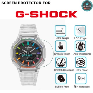 Casio G-Shock GA-2100 Casioak Jelly Rainbow TMJ 9H ฟิล์มกระจกนิรภัยกันรอยหน้าจอ GA2100 กันรอยขีดข่วน