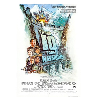 โปสเตอร์ เดนตายนาวาโรน Force 10 From Navarone 1978 ขนาด 11.5 X 16.5 นิ้ว (A3)