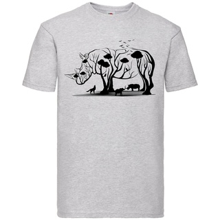 Fast Delivery Basic Rhino Tree Wild Unseix Summer Cool T-Shirt Gift