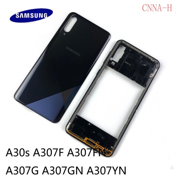 สําหรับ Samsung Galaxy A30s A307F A307FN A307G A307GN A307YN ที่อยู่อาศัยกรอบกลางฝาครอบ + แบตเตอรี่ป