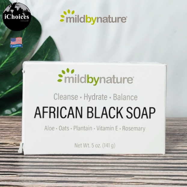 [Mild By Nature] Cleanse Balance Hydrate, African Black Bar Soap, 141g สบู่ทำความสะอาดบำรุงผิว