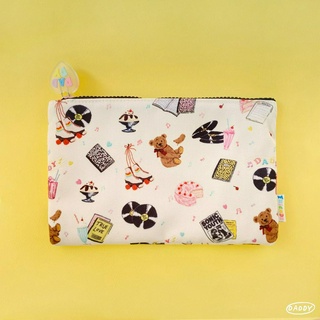 DADDY | Beary Pencil Bag กระเป๋าดินสอ ผ้าแคนวาส ลาย น้องหมี