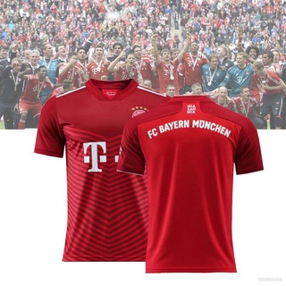 เสื้อกีฬาแขนสั้น ลายทีมชาติฟุตบอล Bayern München Jersey FTB 21-22 ชุดเยอรมนี ทรงหลวม สําหรับผู้ชาย และผู้หญิง