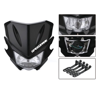 Universal Motorcycle Fairing Headlight Hi/Lo Beam Light Street Fighter Dirtbike