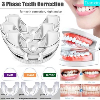 3 ชิ้น / เซต ทันตกรรม จัดฟัน ที่มองไม่เห็น รีเทนเนอร์ สําหรับฟัน ชุดจัดตําแหน่ง อุปกรณ์ทันตกรรม เด็ก / ผู้ใหญ่