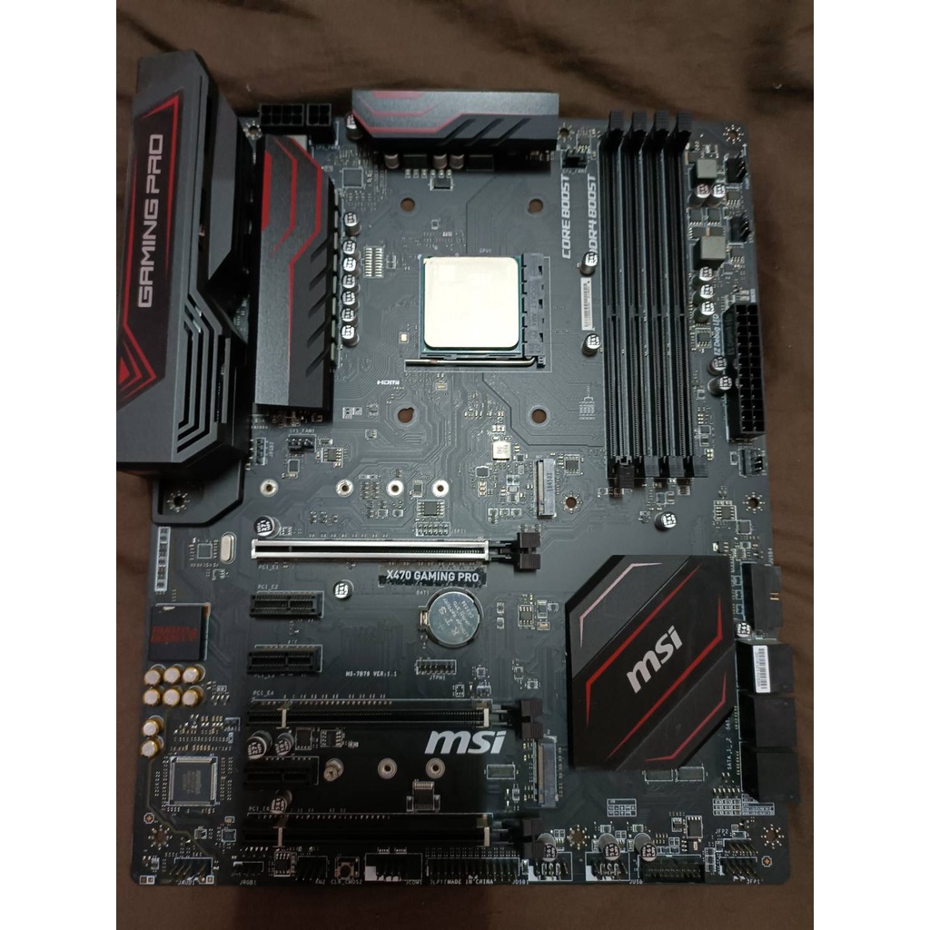 ชุดเซต CPU RYZEN 5 2600 3.4 GHz (SOCKET AM4)  +  MSI  X470 GAMING PRO  กล่อง / ฝาหลัง / กล่อง CPU / 