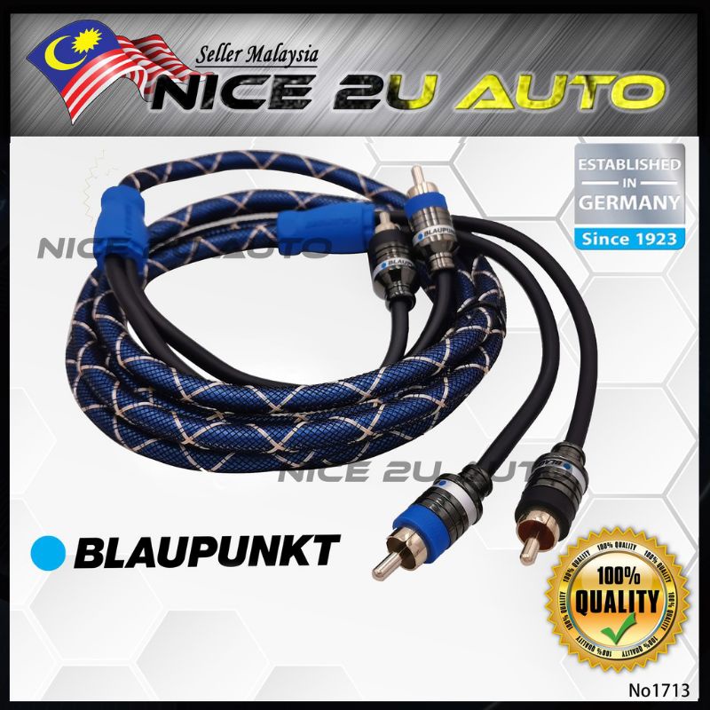 BLAUPUNKT Audio สาย RCA Oxygen Full Copper - 0.5m/1m/2m/5m (RC2-05S/RC2-12S/RC2-20S/RC2-50S) สําหรับ