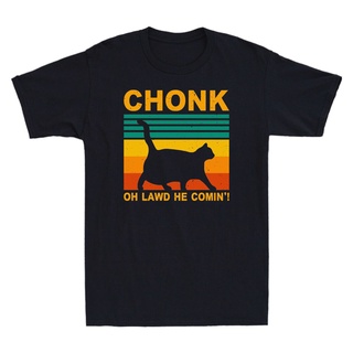 เสื้อยืดแขนสั้น พิมพ์ลายแมว Chonk ตลก ระบายอากาศ เหมาะกับของขวัญ สไตล์วินเทจ แฟชั่นฤดูร้อน สําหรับผู้ชาย 2022S-5XL