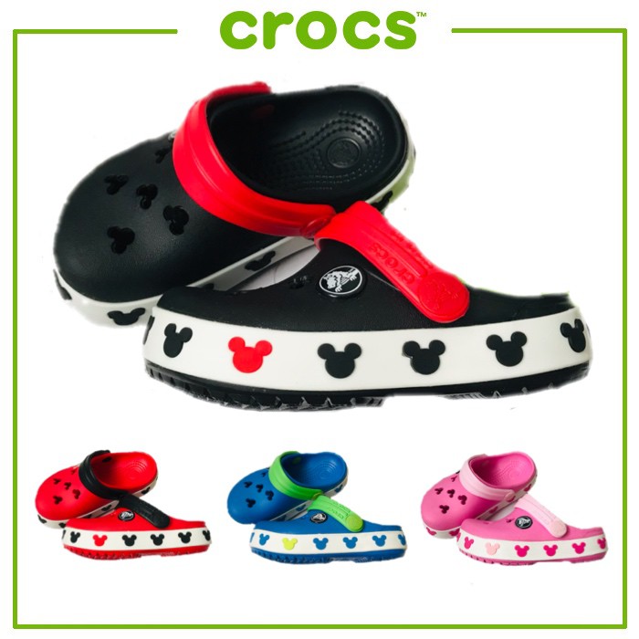 CROCS Fun Lab Disney Mickey Mouse Lights Clog  CROCS รองเท้าเด็ก ใส่ได้ทั้งเด็กผู้ชาย/เด็กผู้หญิง
