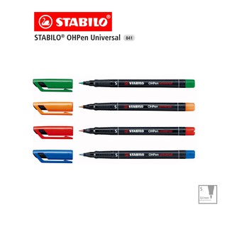 [Official Store] STABILO OHPen Universal 841 ปากกา ปากกาเคมี หัวปากกา S = 0.4 mm. ชุด 4 สี  (Black/ Blue/ Red/ Green)