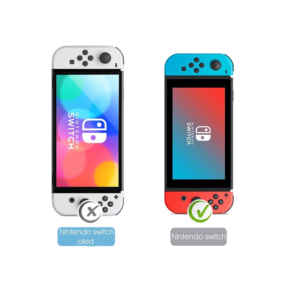 Ns แท่นชาร์จ สําหรับ Nintendo Switch v1 และ v2 เคส PC แบบแข็ง ป้องกันรอยขีดข่วน อุปกรณ์เสริมเกม