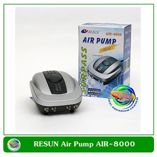 ปั๊มลม Air Pump Resun Air-8000 แรงดี เสียงเงียบ หัวออก 4 ทาง