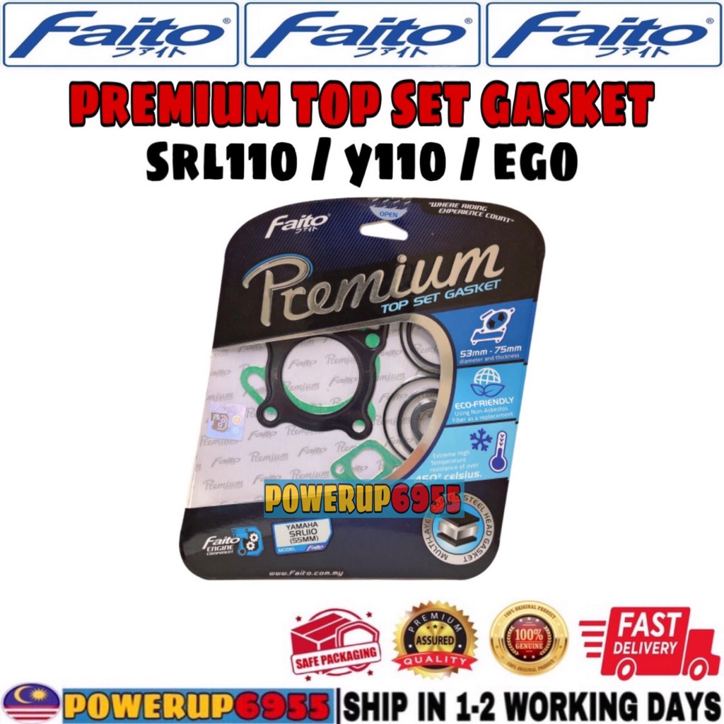 SRL110 LAGENDA 110 Y110 EGO FAITO PREMIUM TOP SET GASKET 55MM 56MM 58MM 58.5MM YAMAHA