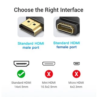 Vention อะเเดปเตอร์ HDMI 4K 3D 1080P ตัวผู้ เป็น ตัวเมีย ตรง มุมหัก 90 องศา เเละ 270 องศา สำหรับคอมพิวเตอร์แล็ปท็อป