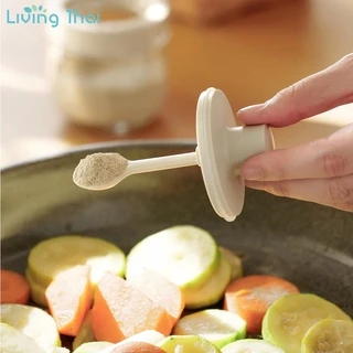 Living Thai โถแก้วปรุงรส,ขวดปรุงรสฝาพร้อมช้อน,ขวดใส่เกลือ,ขวดแก้วเครื่องเทศ,ที่ใส่เครื่องปรุง