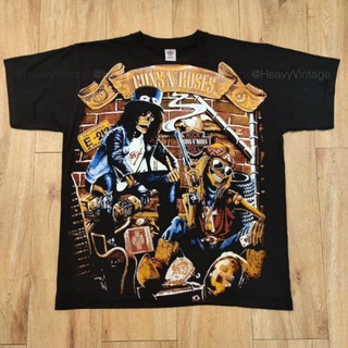 GUNS N ROSES BOOTLEG OVERPRINT เสื้อวง เสื้อทัวร์