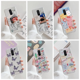 Samsung Galaxy J8 2018 J810 J810F SM-J810Y Phone Case Clear Fashion Label Soft Silicone TPU Case