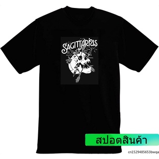 เสื้อยืดพิมพ์ลายกราฟฟิค Sagittarius Zodiac Sign Skull สําหรับผู้ชาย