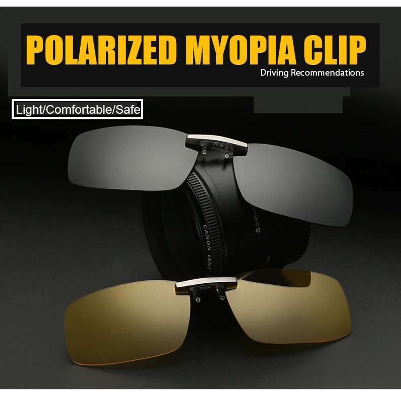 คลิปโพลาไรซ์แว่นกันแดดผู้ชายผู้หญิงขับรถตกปลา แว่นสายตาคลิปสายตาสั้น - รูปที่ 3
