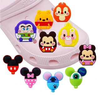การ์ตูนกุทัณฑ์ Crocs มิกกี้เมาส์ Jibitz Charm Pin Donald Duck Shoe Charms Minnie Dress Jibbitz Crocks สําหรับผู้หญิงรองเท้าอุปกรณ์เสริมตกแต่ง