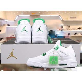 Air Jordan 4 รองเท้าเมทัลลิก สีขาว ม่วง เขียว สําหรับผู้ชาย ผู้หญิง Aj4 IDF1