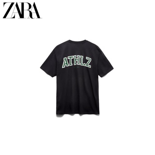 เสื้อยืดผ้าฝ้ายพิมพ์ลาย Zara [Sports Series] เสื้อยืดแขนสั้น สําหรับผู้ชาย 0977333 800