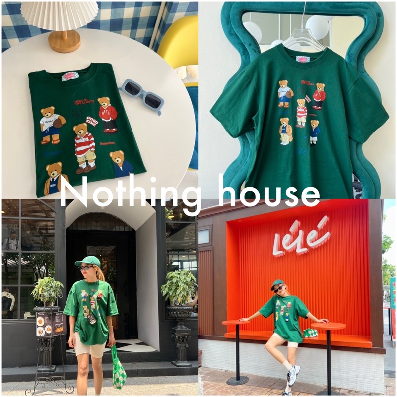 เสื้อ oversize ลายหมี nothing house