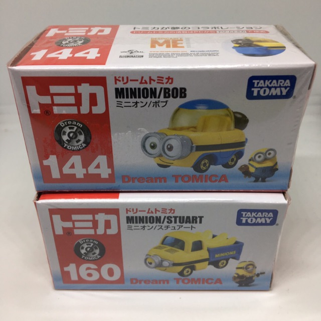 TAKARA TOMY Dream TOMICA MINION BOB no 144,STUART no 160 ของใหม่ยังไม่แกะกล่อง พร้อมส่ง (set 2 คัน)