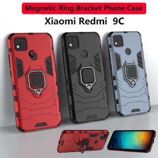 เคสไฮบริด มีแหวนตั้งได้ เคสกันกระแทก Xiaomi Redmi 9C Redmi9C เคสแข็ง Protection Phone Case Hard Back Cover Shell